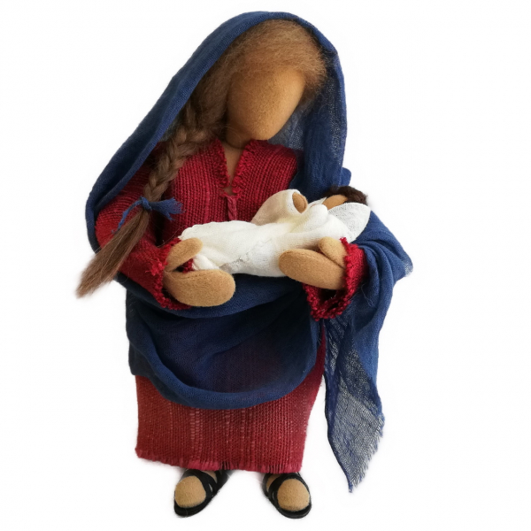 Maria mit Kind, Statue 30 cm, Erzählfigur, Egli-Figur